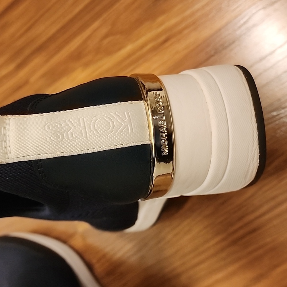 Michael Kors Willis Navy Side-zip Sneakers 8.5 - Picture 5 of 7